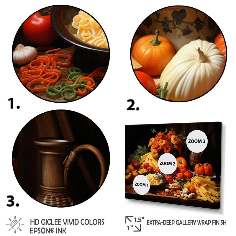 Designart "Food Pasta Festival I" Food & Beverage Wall Art Prints Set Bed Bath & Beyond 40145731